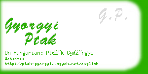 gyorgyi ptak business card